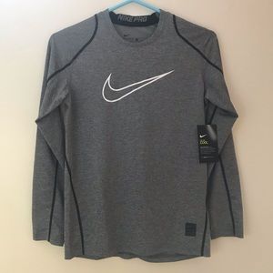Nike Pro Dri-Fit Gray Fitted Long Sleeve